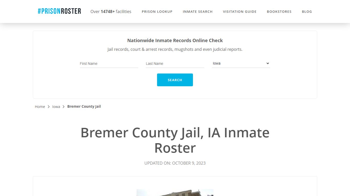 Bremer County Jail, IA Inmate Roster - Prisonroster